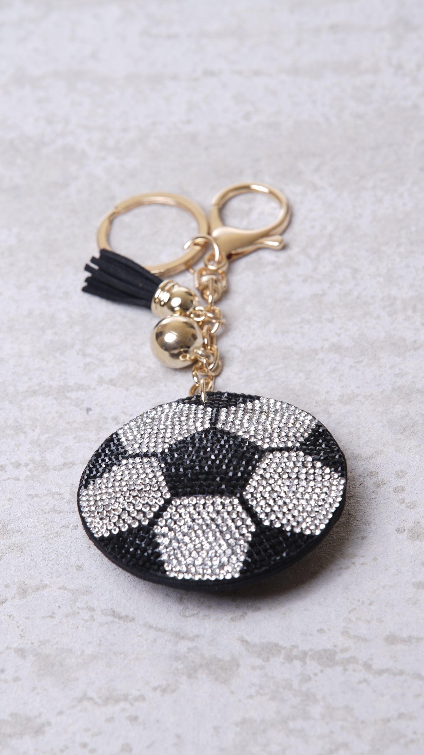 Rhinestone Soccer Keychain